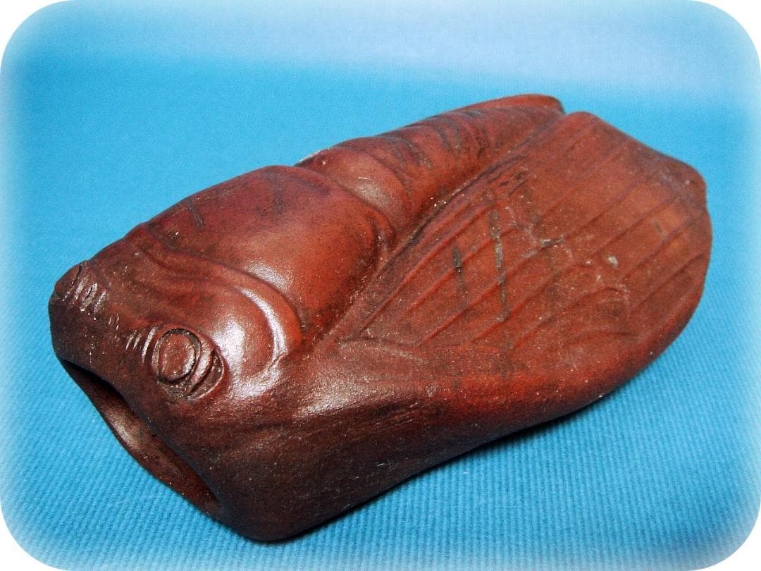 550『備前焼 蝉型 掛花入』 /骨董品 古美術 古玩 アンティーク