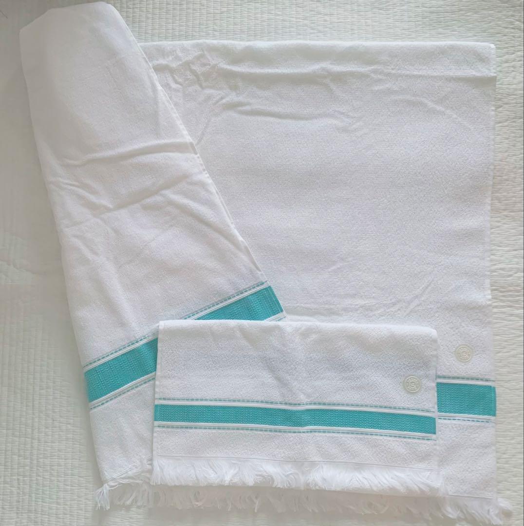 新品 HERMES DRAP PM YACHTING バスタオル フェイスタオルの通販はau