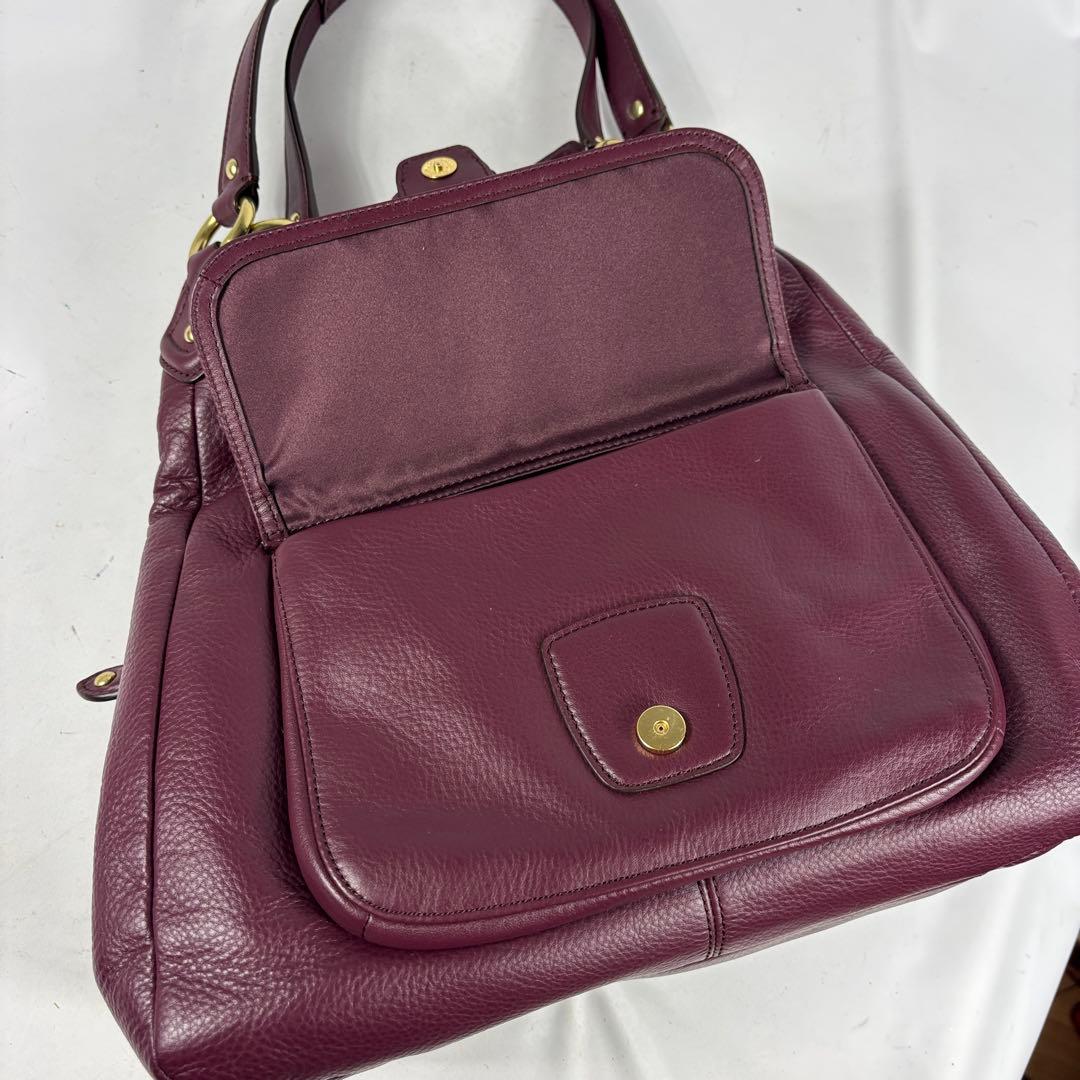 COACH 3室トートバッグ/イーディー ソーホー/キャンベルレザー/ボルドー