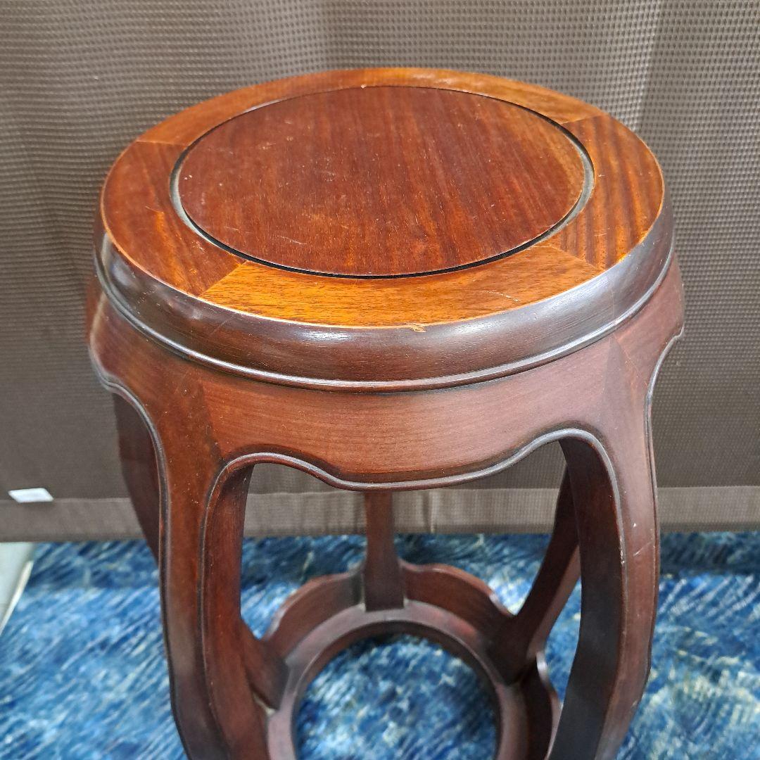 ♡木製スツール 中国美術 花台 椅子♡ - メルカリ