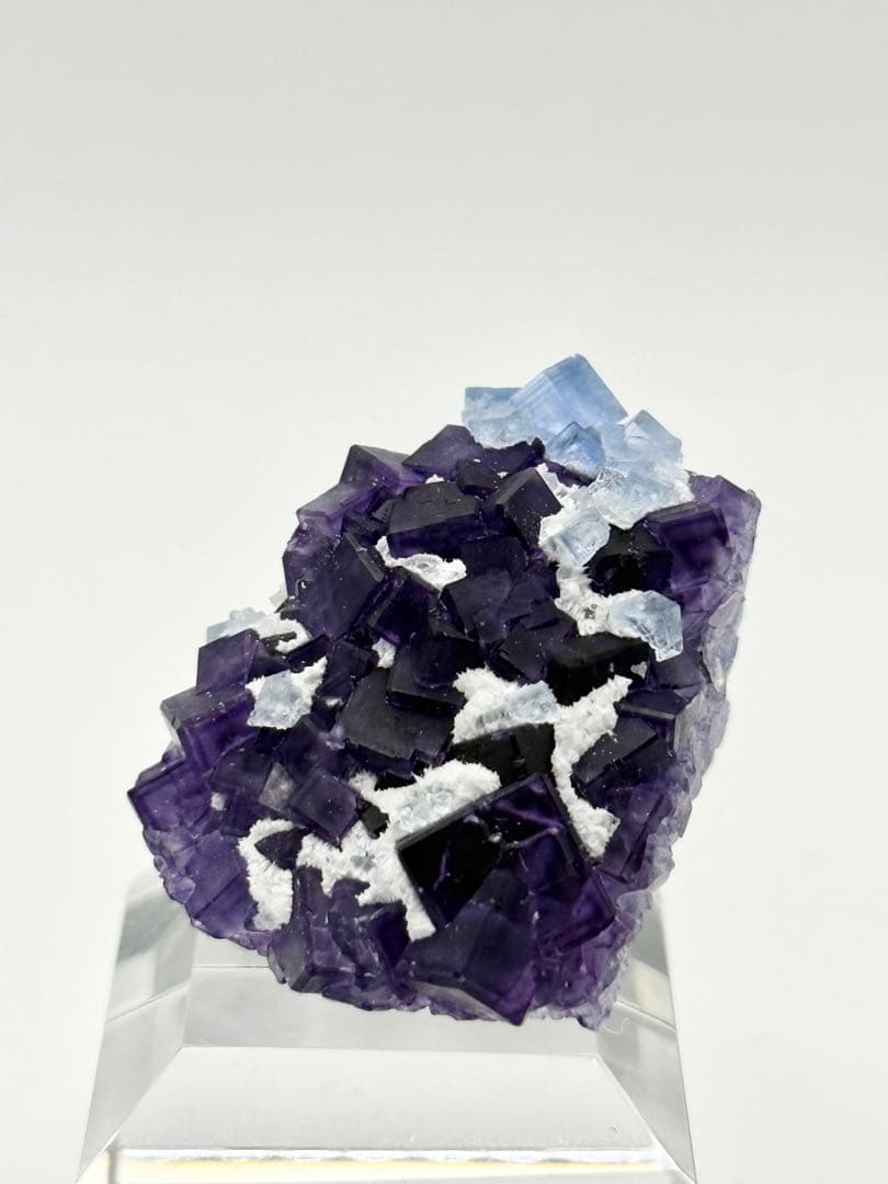 パープル ブルーフローライト 浙江省産 蛍石 原石 鉱物標本 天然石