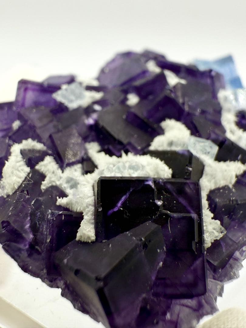 パープル ブルーフローライト 浙江省産 蛍石 原石 鉱物標本 天然石