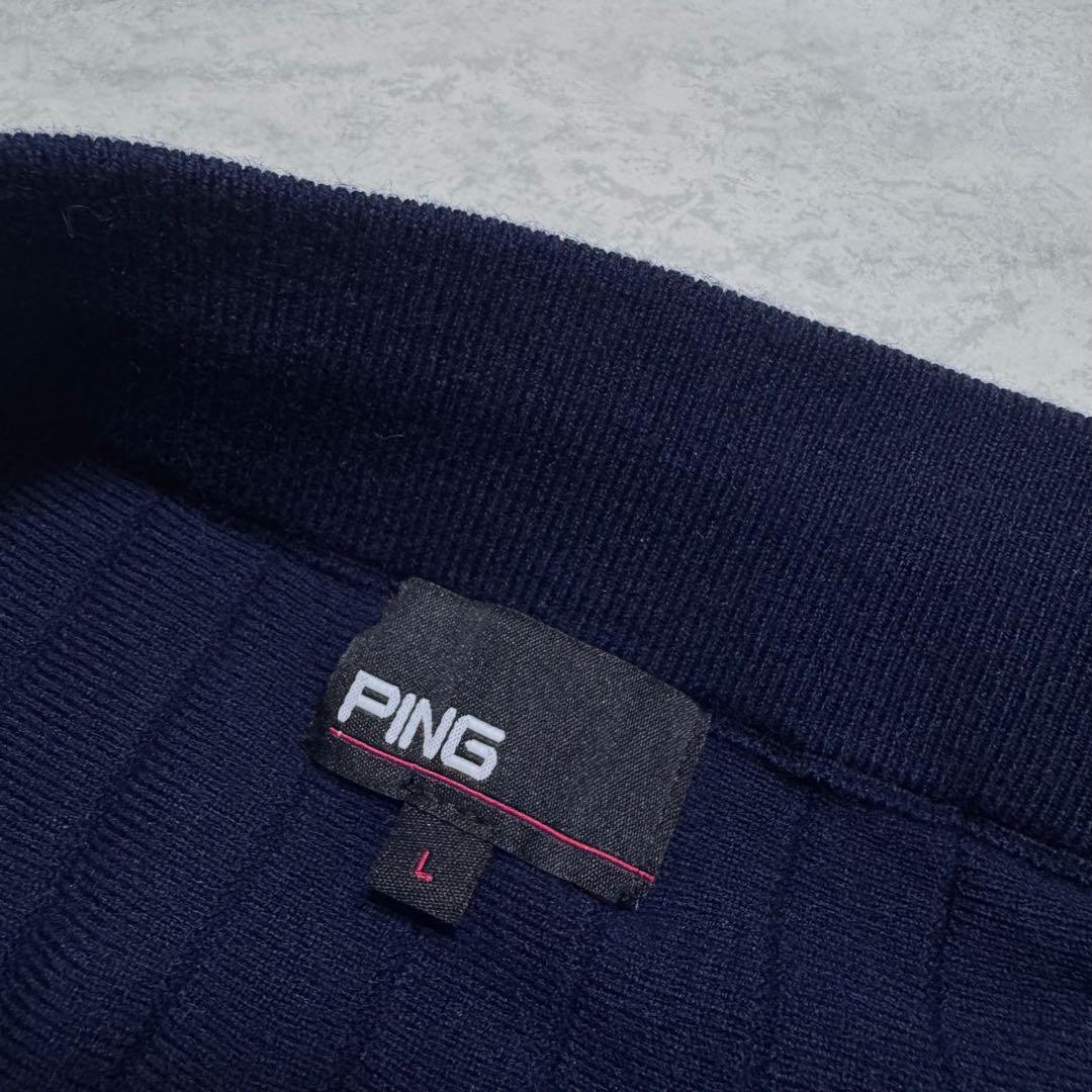 PING ピン ニットセットアップ トップス&プリーツスカート L