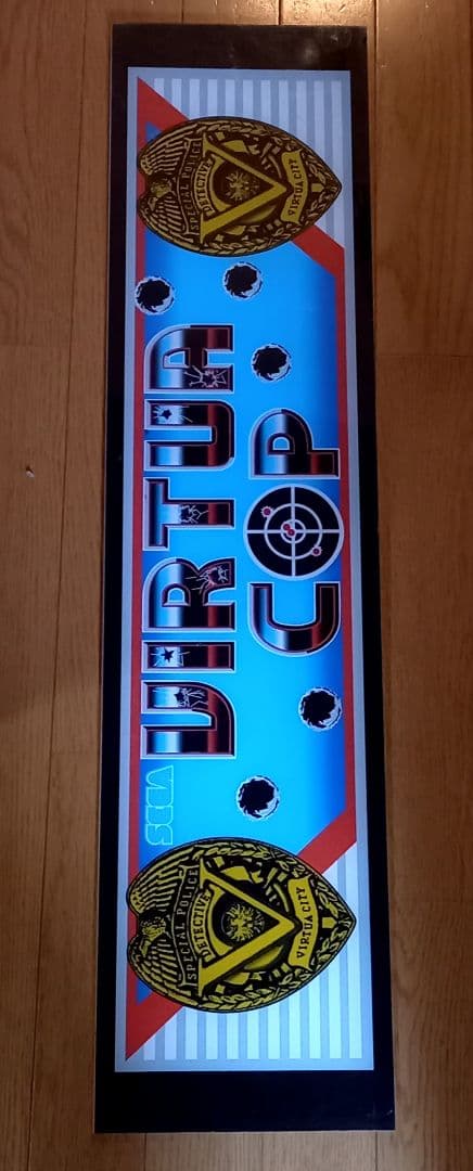 SEGA　セガ　VIRTUR COP バーチャコップ　看板　サイン　アーケード