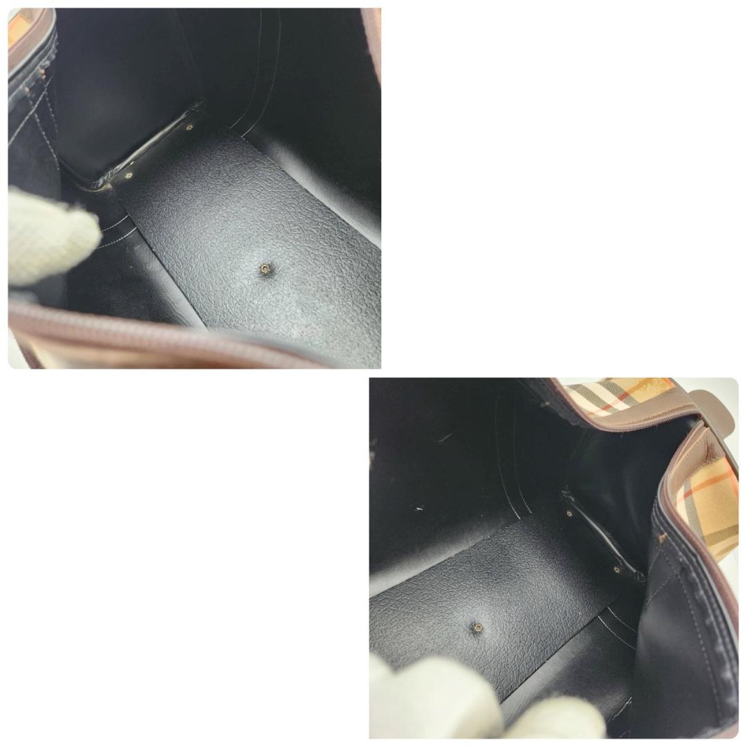 バーバリー ボストンバッグ ノバチェック ハンドバッグ ロゴ ヴィンテージ