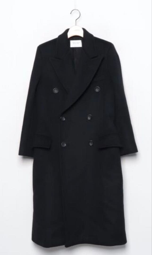 beautiful people ウールチェスターコート ネイビー S