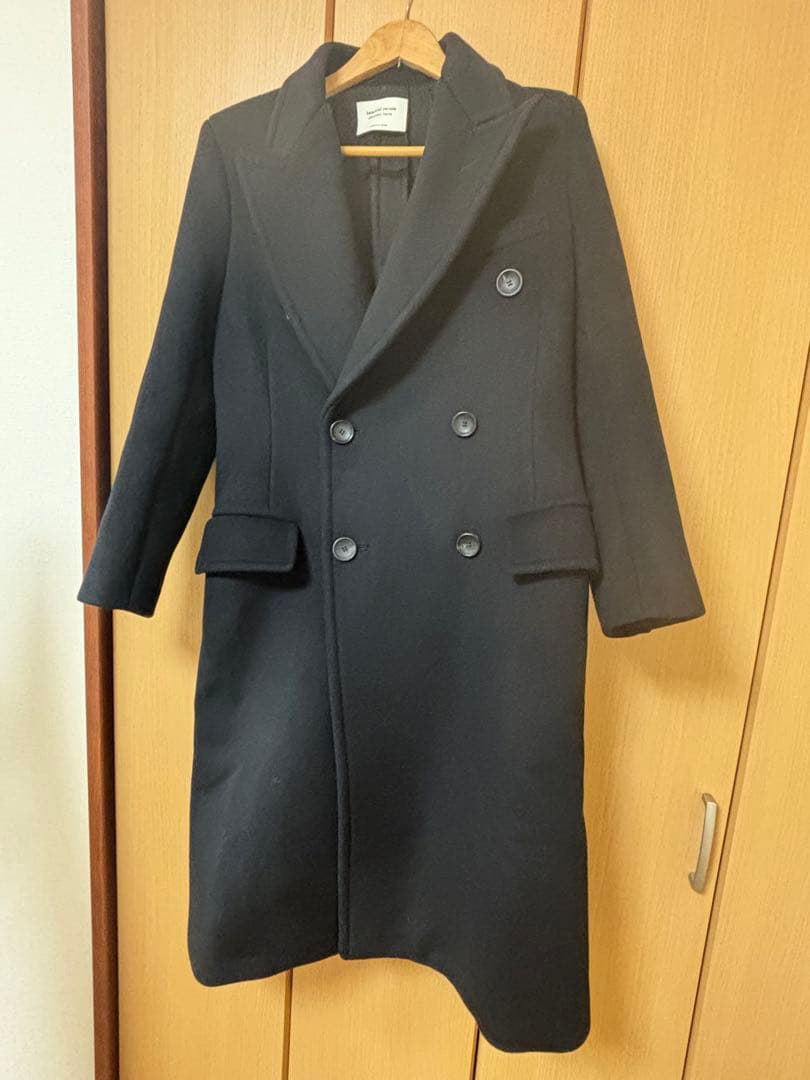 beautiful people ウールチェスターコート ネイビー S
