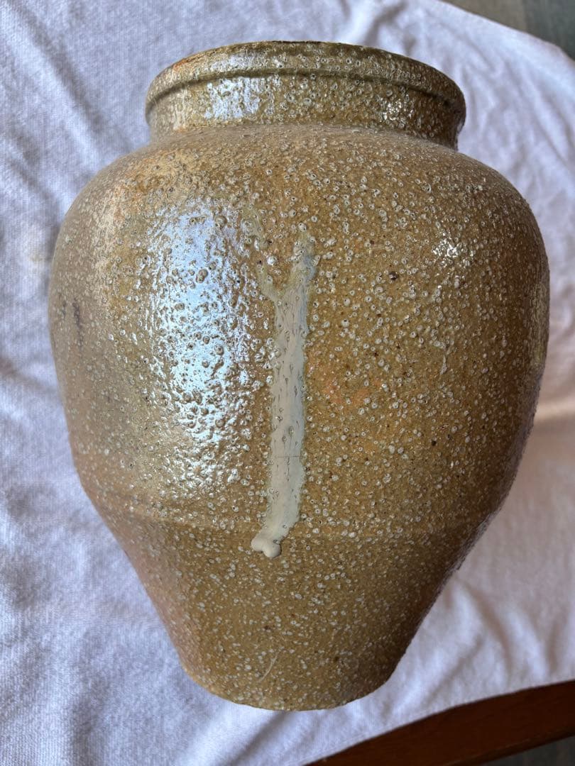信楽焼 壺 花瓶 生花陶器 アンティーク置物 しがらき焼 壺 しがらき焼