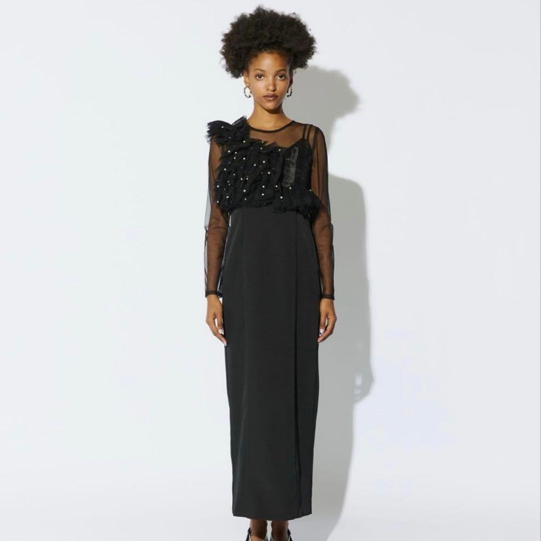 ANDRESD パールビスチェドレス / pearl bustier dress