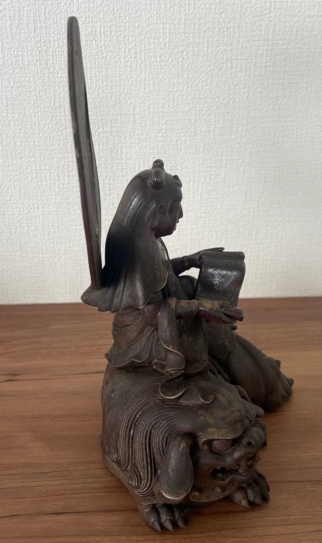 備前焼 文殊菩薩獅子香炉 木村友啓作 古備前写し共箱 アンティーク