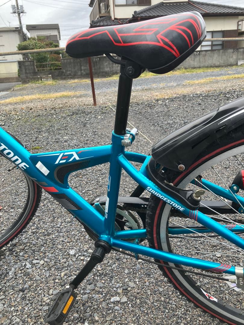 ブリヂストン 26インチ　キッズサイクル 青 前カゴ付き