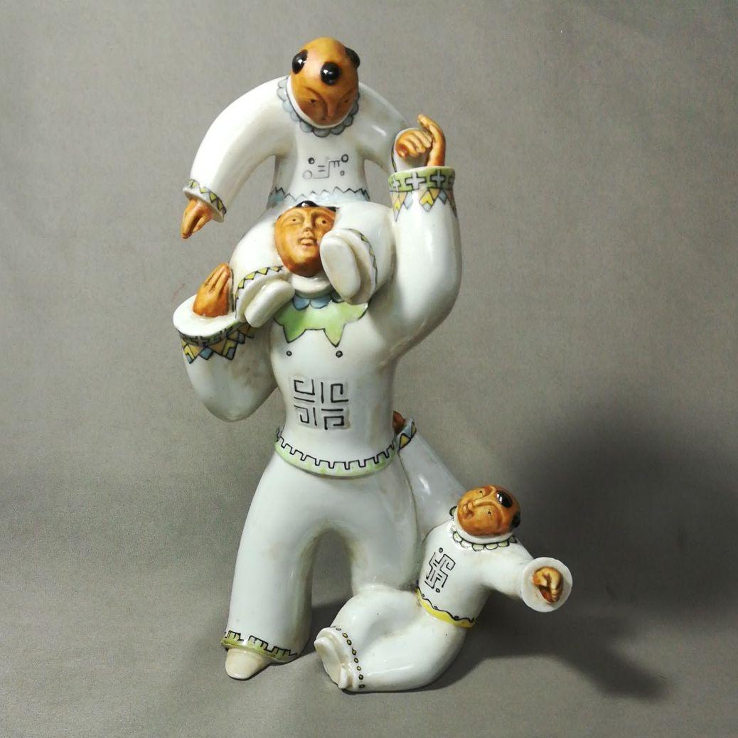 レア 希少 試作 大正 昭和 京都工業研究所 唐子置物 共箱｜レア 希少