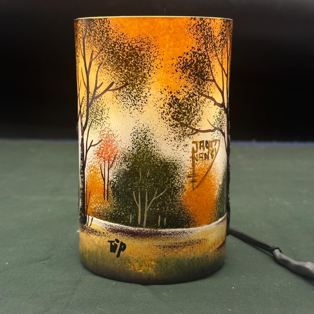 ドームナンシー 筒型 卓上証明 高さ15.5cm 被せガラス アンテルカ