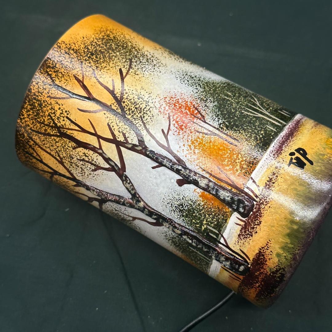 ドームナンシー 筒型 卓上証明 高さ15.5cm 被せガラス アンテルカ