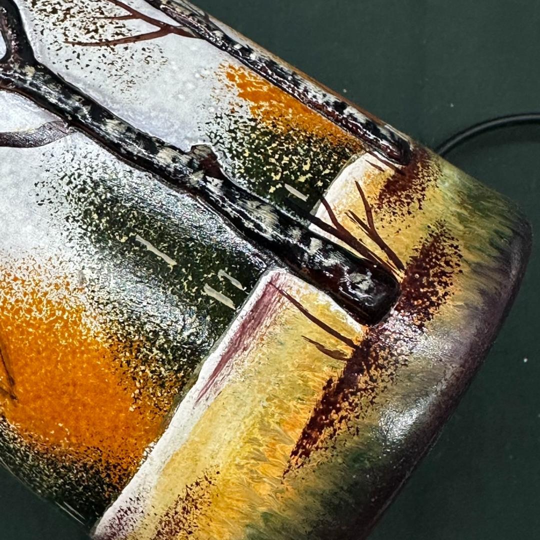 ドームナンシー 筒型 卓上証明 高さ15.5cm 被せガラス アンテルカ