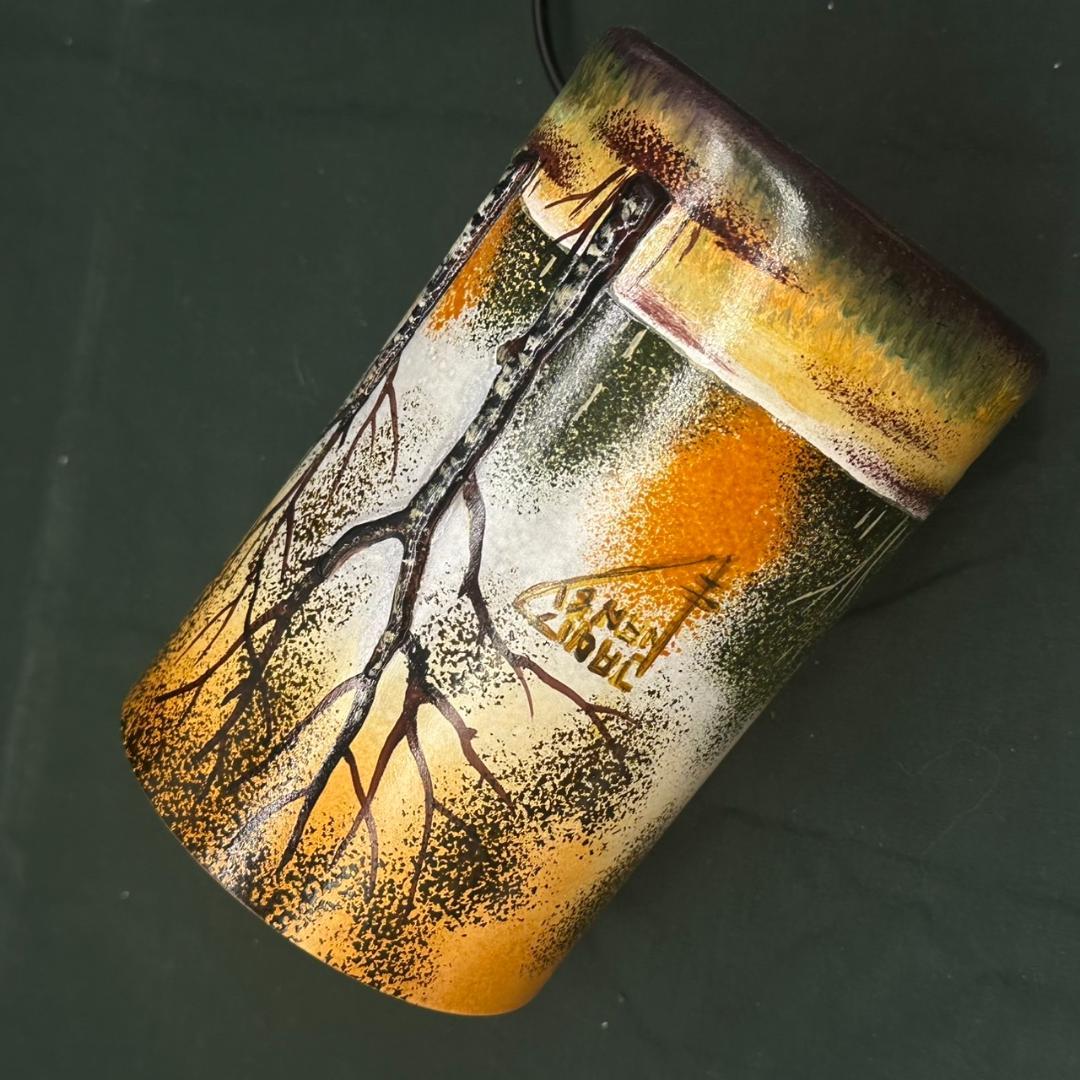 ドームナンシー 筒型 卓上証明 高さ15.5cm 被せガラス アンテルカ