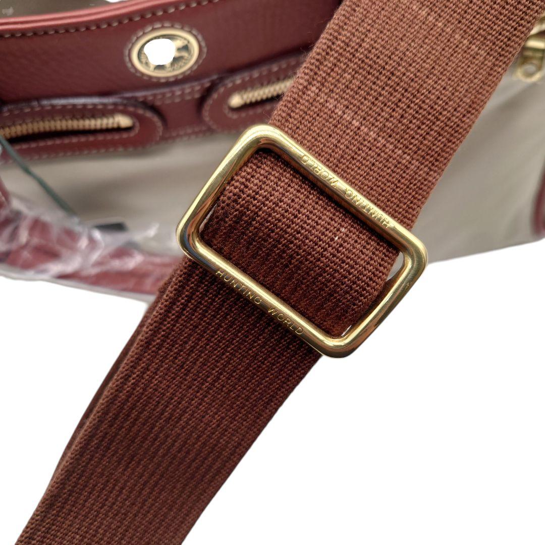 ハンティングワールド　ナイロン　レザー　2WAY ショルダー　ビジネス　バッグ