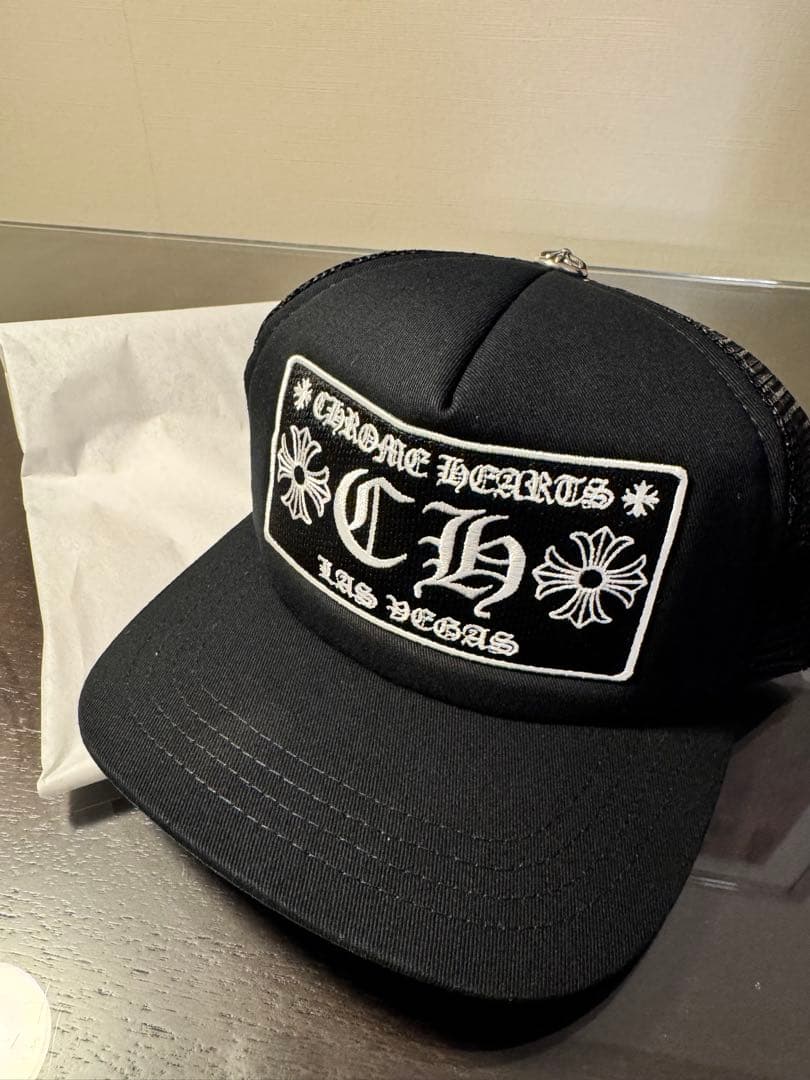 クロムハーツ キャップ 帽子 ラスベガス限定 黒 トラッカー ブラック