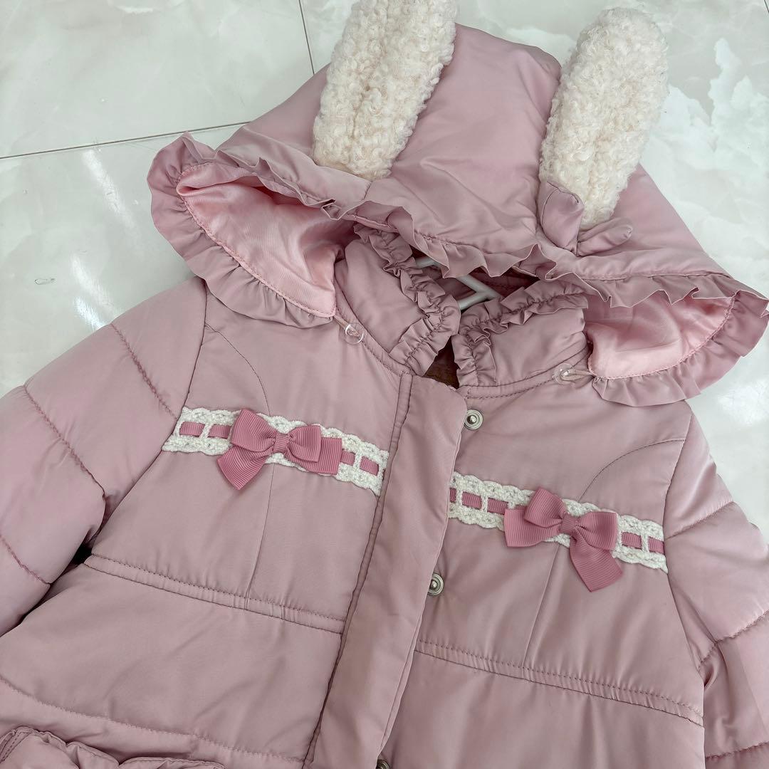 シャーリーテンプル♡うさ耳♡うさぎ♡ピンクジャケット♡アウター♡ピンク♡8090