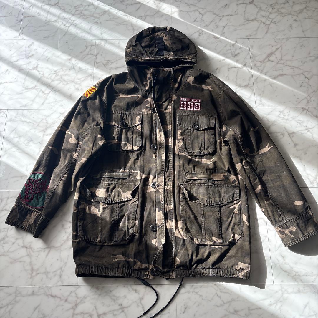 迷彩色 フード付き ミリタリージャケット - メルカリ