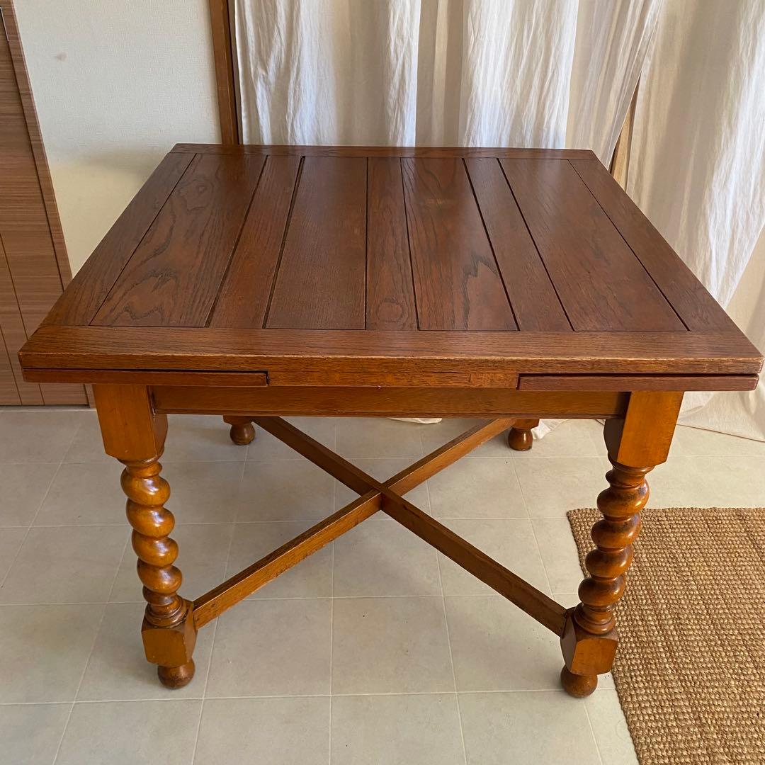 イギリス製　英国　北欧　ドローリーフ　テーブル　拡張式　ダイニング　アンティーク