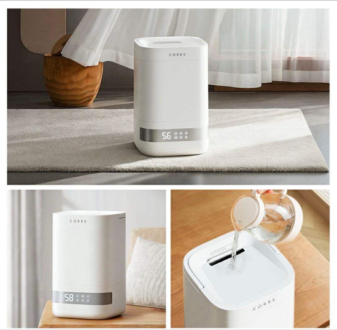 CORRS 加湿器　ガラススチーム加湿器　 4.0L スチーム式