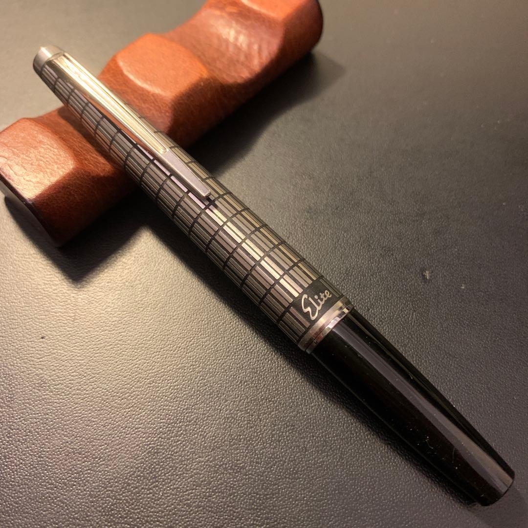 パイロット エリート 万年筆 格子 18k F