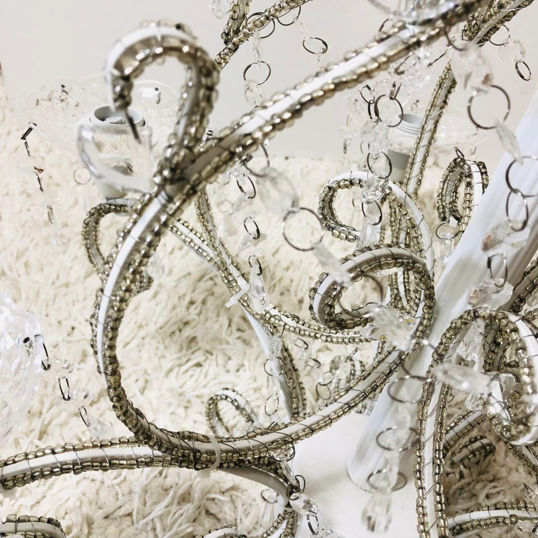 秋月貿易 シャンデリア ジュエル 天井照明 6灯式 簡単取り付け 軽量