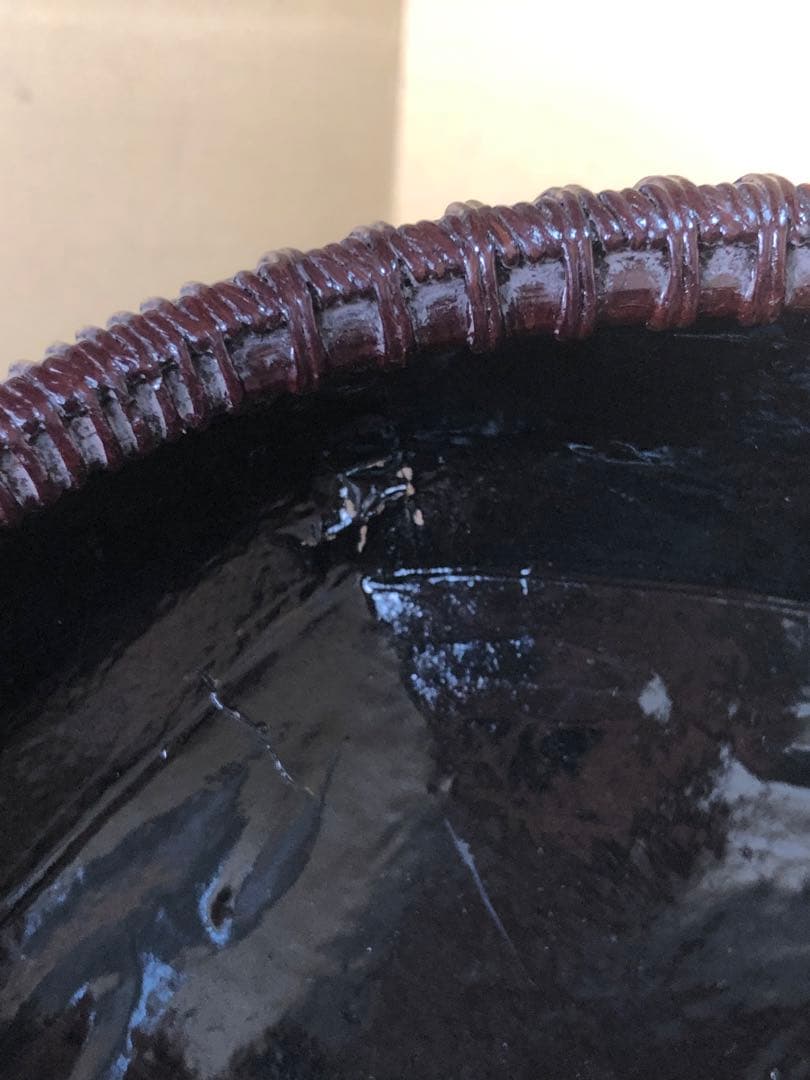 割引❗️《レ》茶道具 唐物 棕櫚入 炭斗 和田鱗司作 共箱　251125え6