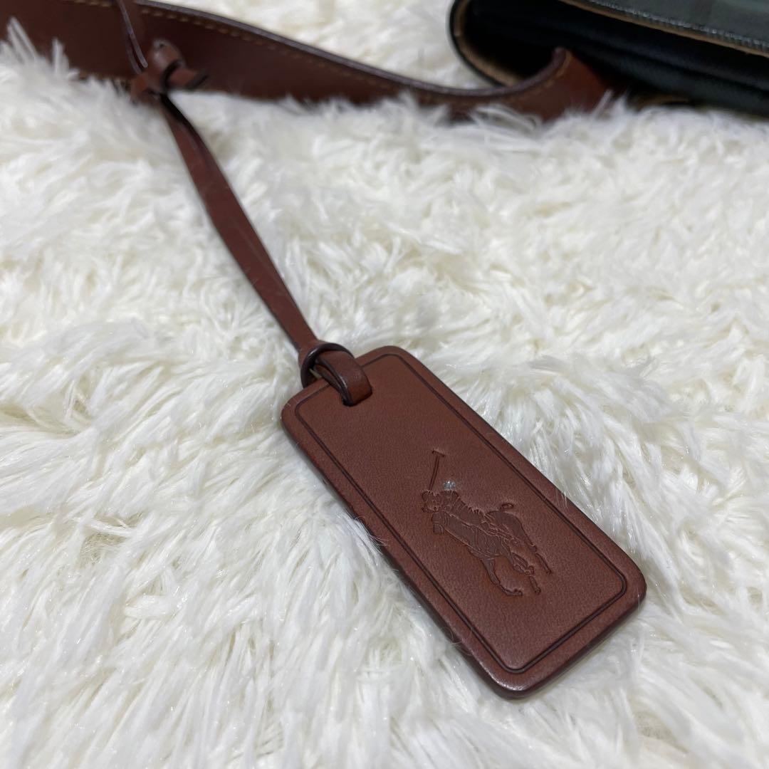 希少　美品　ラルフローレン　ショルダーバッグ　フラップ　チャーム　ワンショルダー