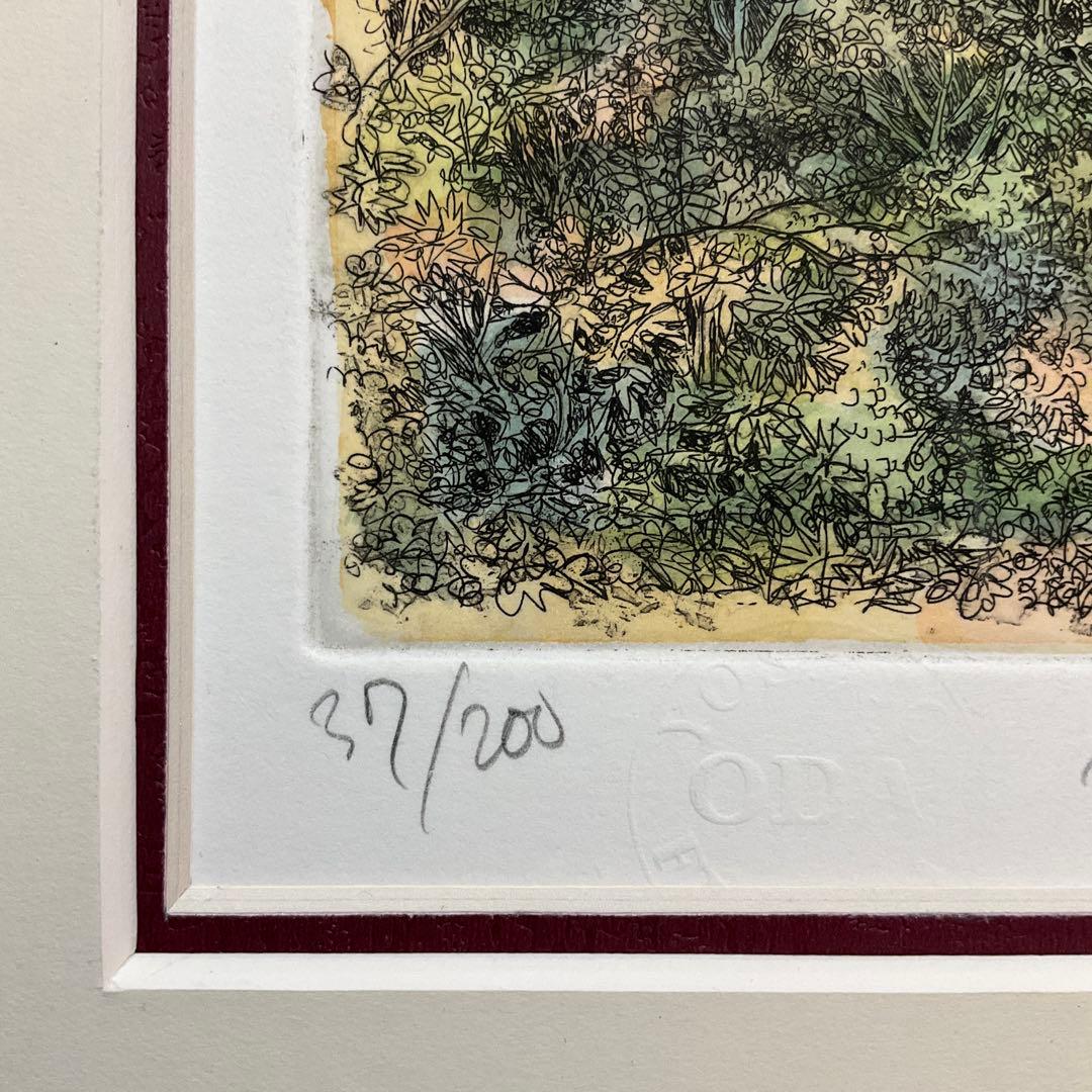 絵画・額縁・版画・織田 義郎・新品未使用・ドイツ・城・美術品