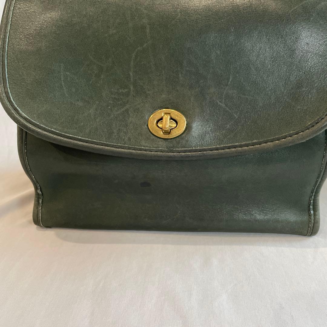 極希少❗️OOLDCOACH 2way バッグ　グリーン　9977 アメリカ製