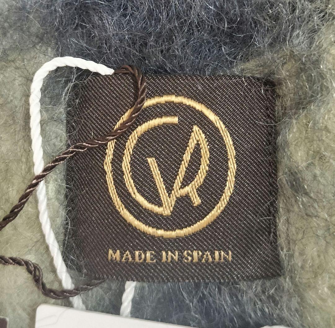 タグ付き未使用品 マンタスエスカライ モヘヤマフラー 千鳥格子