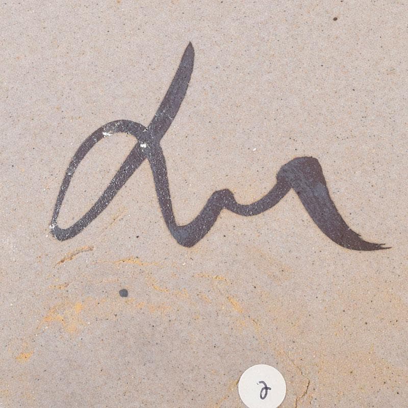 益子焼 堀越美紀作 自然釉 秋桜文 長皿 共箱 N 8681D