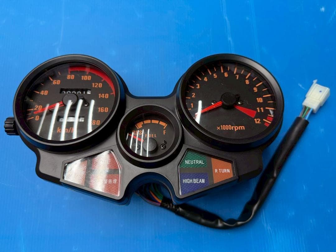 CBX400Fメーター リプロ　オレンジ/②１型　 当時仕様CBX550F ２型