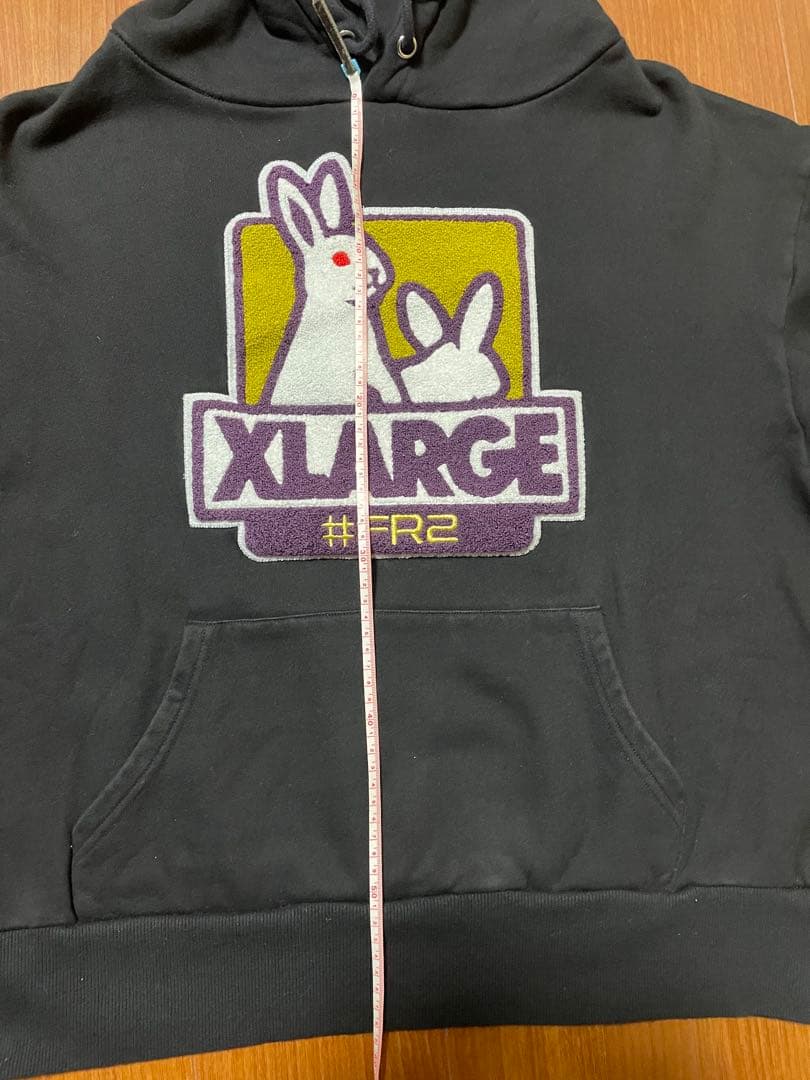 FR2 × XLARGE コラボ　ブラックパーカー