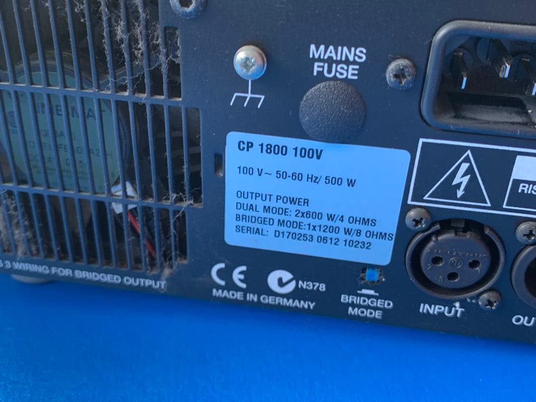 EV Electro Voice エレクトロボイス CP1800 パワーアンプ