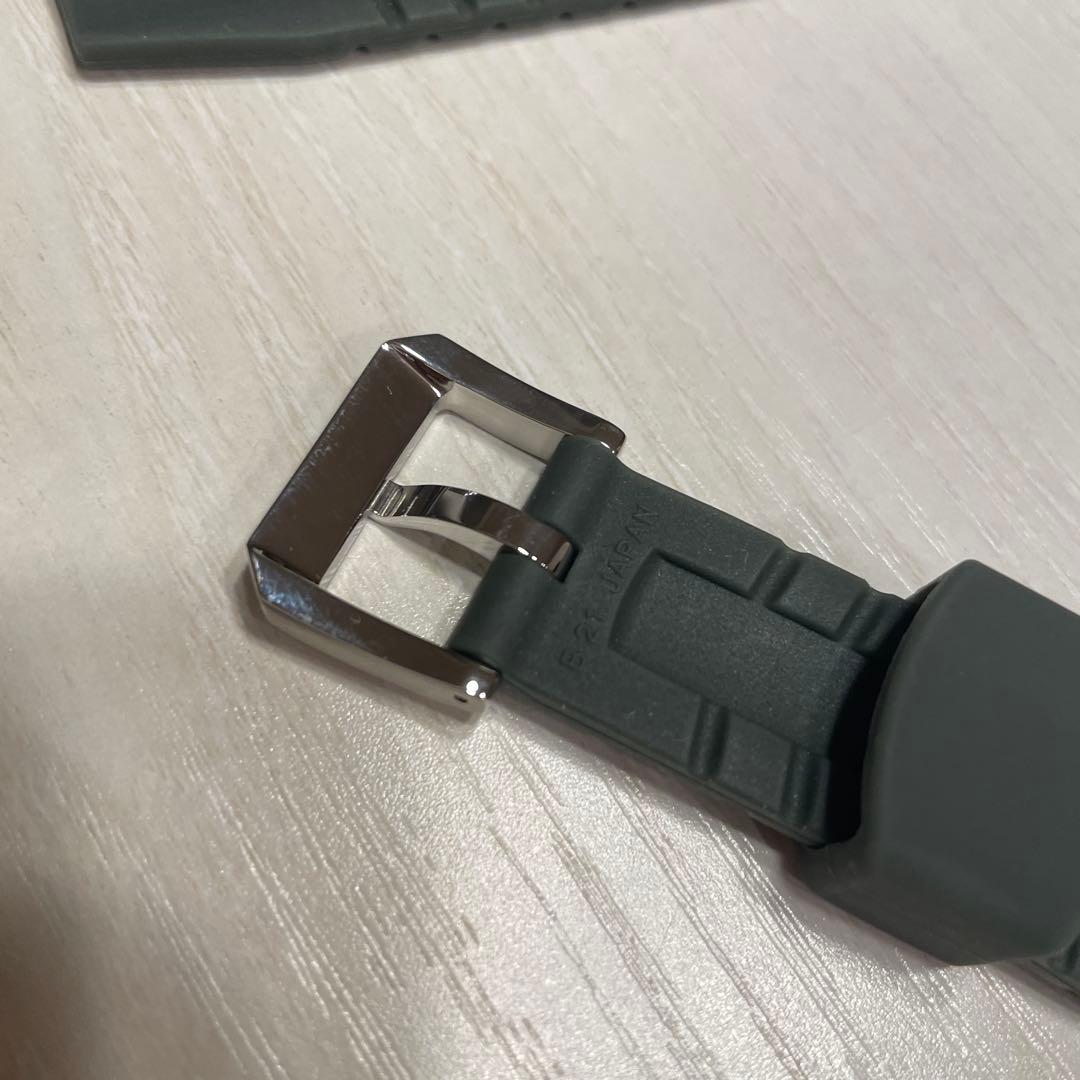 非売品　新品未使用品　グランドセイコー　ラバーベルト21mm グリーン/カーキ