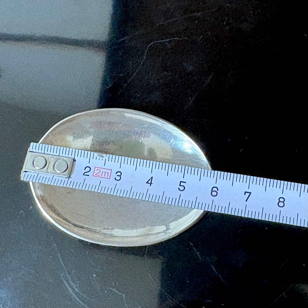 アンティーク 純銀製のスプーン 柄に花紋彫刻42.3g 全長21.cm