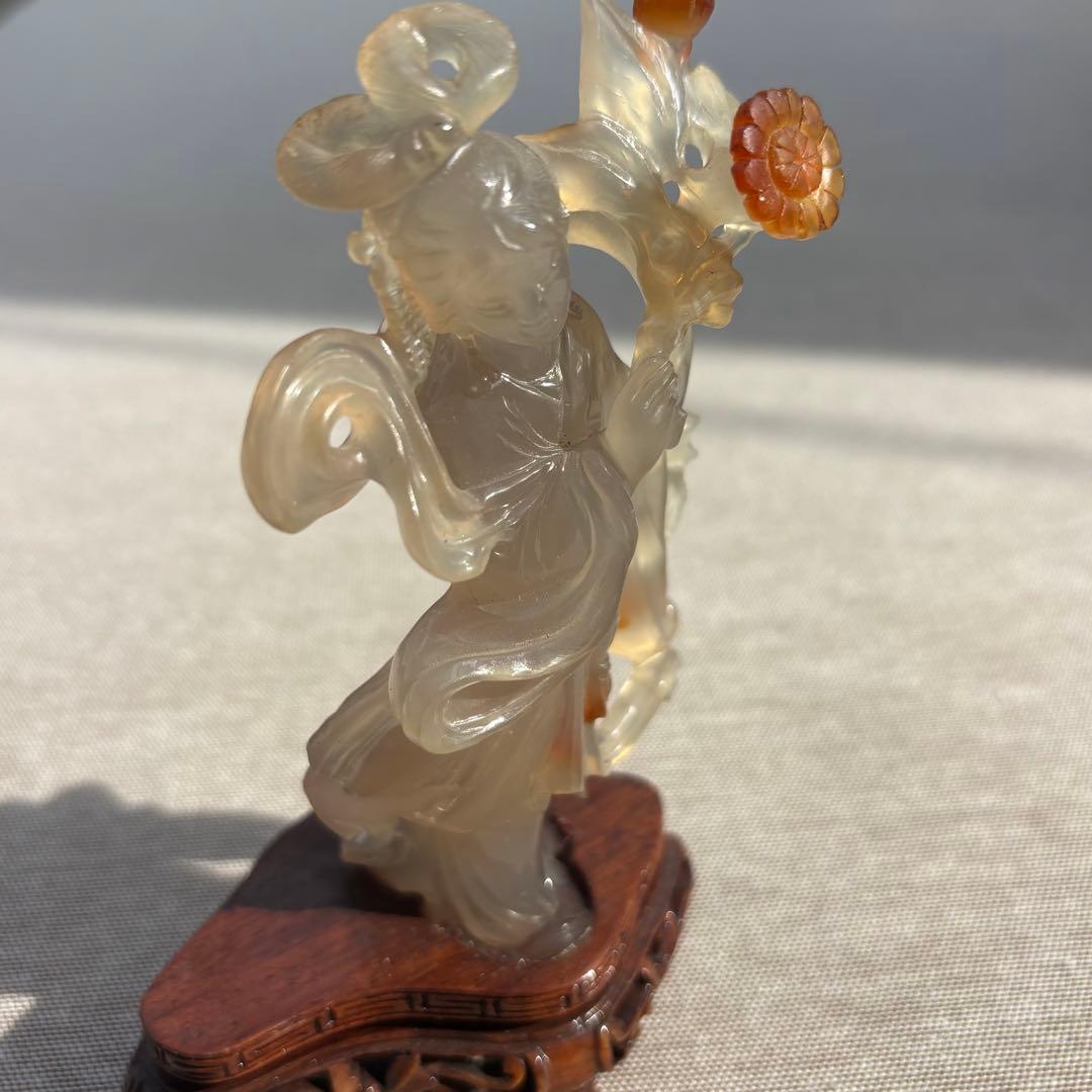 s001】極美品・瑪瑙メノウ中国美術置物 - メルカリ