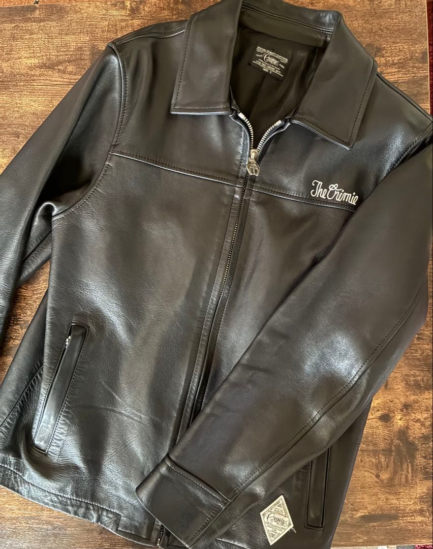 CRIMIEレザージャケット 黒 S 良品 THE CRIMIE ライダースジャケット