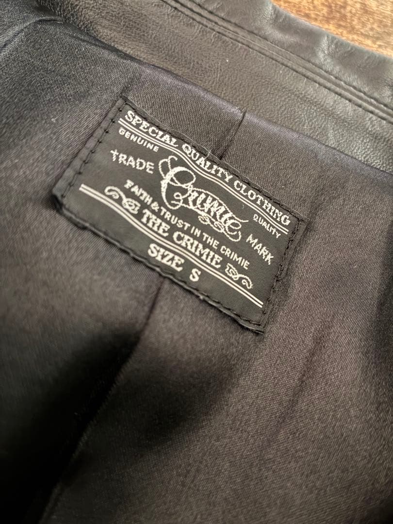 CRIMIEレザージャケット 黒 S 良品 THE CRIMIE ライダースジャケット