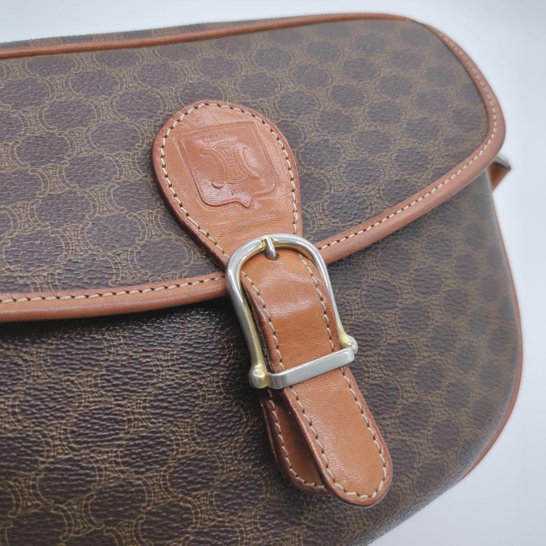 【人気モデル・良品】セリーヌ☆ショルダーバッグ マカダム トリオンフ PVC