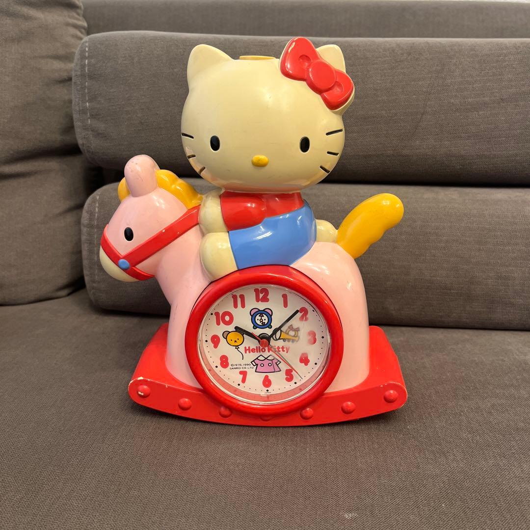 ハローキティ 目覚まし時計 木馬