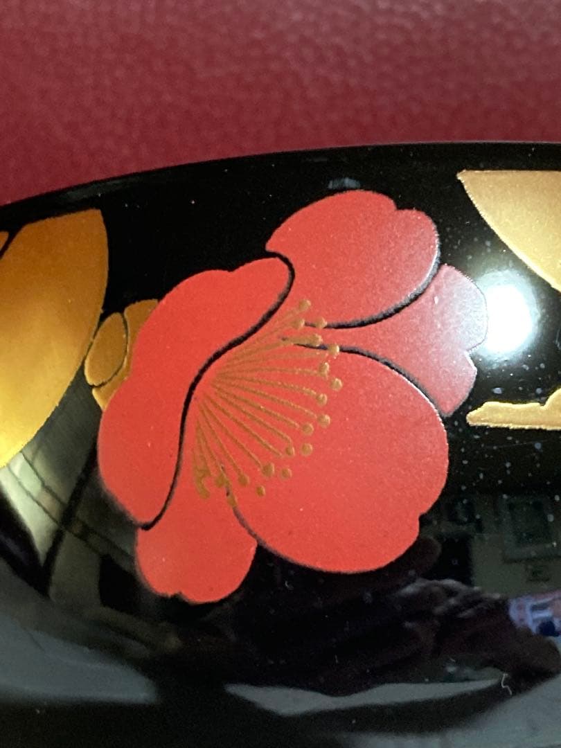 吸い物椀 金蒔絵 蝶 チョウ 花文 明治期 五客骨董 時代物 逸品 美品