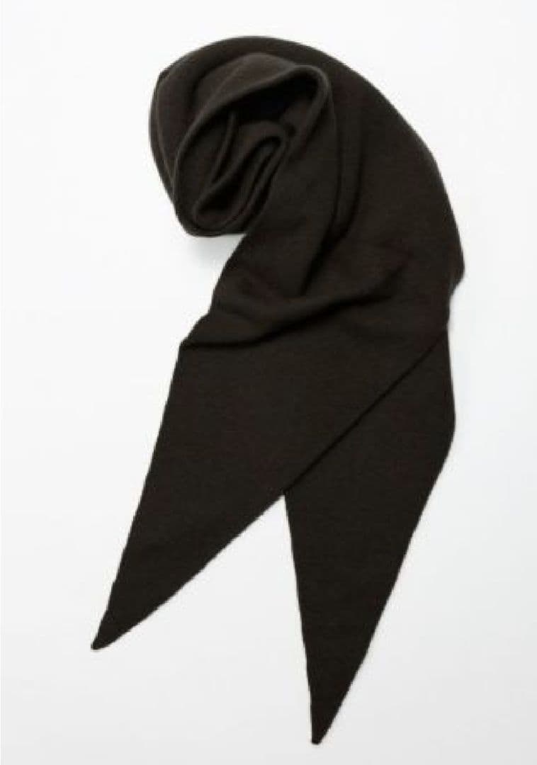 ASAUCE MELER シームレス カシミヤ ストールBLACK COFFEE