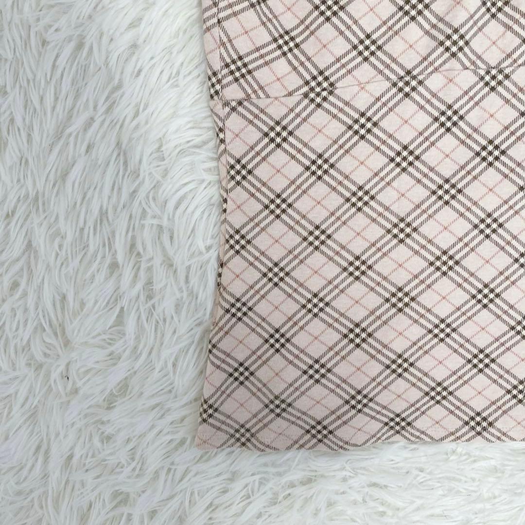 バーバリー ホルターネックリボン ノバチェック タンクトップ ピンク 希少カラー