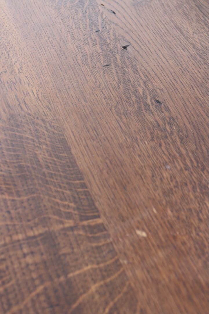 天然木総ナラ材ダイニングテーブル　重厚天然総オーク無垢ハープ型楔脚購入時70万！