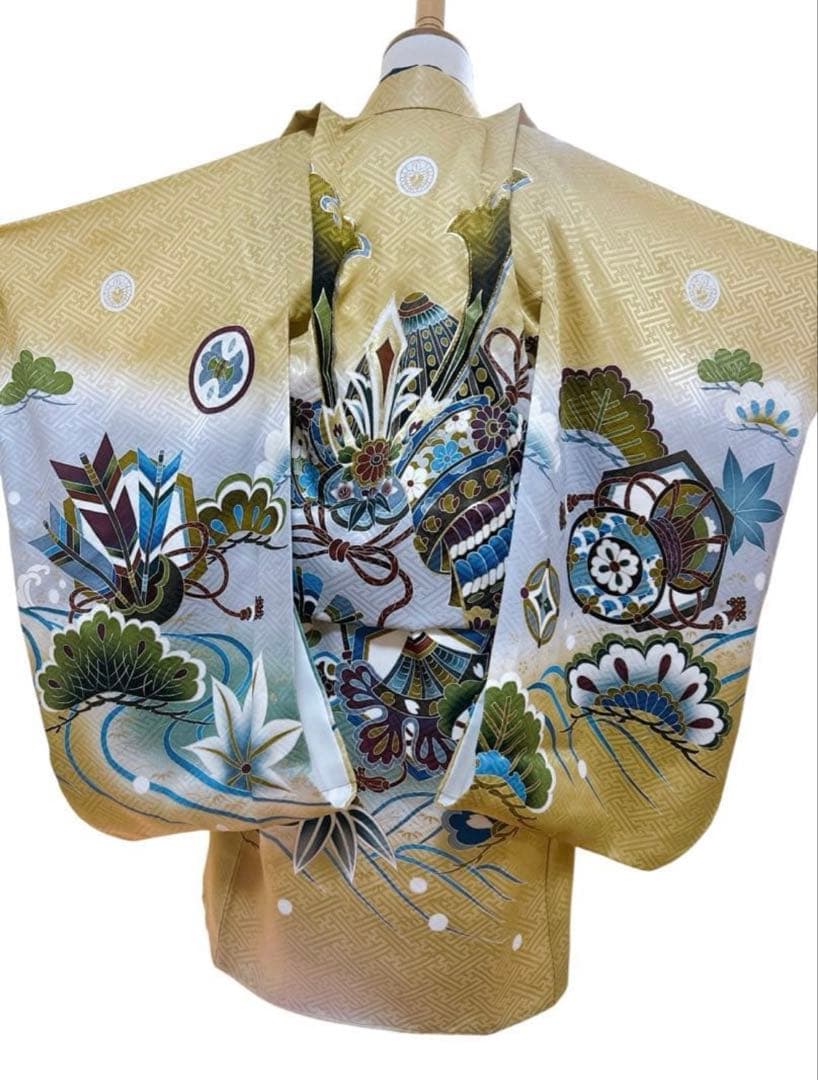 上品からし色♡七五三　3歳　男の子　フルセット　一式　正絹