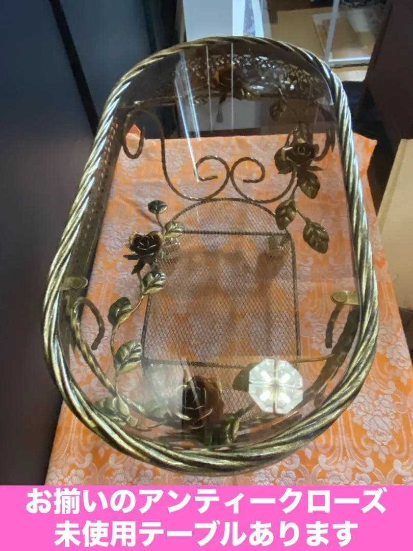 アンティーク ローズ♦️ロココ シェルフ♦️アイアン×タイル♦️お